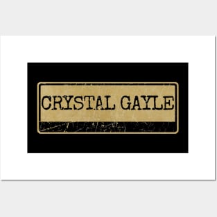 Aliska text black retro - Crystal Gayle Posters and Art